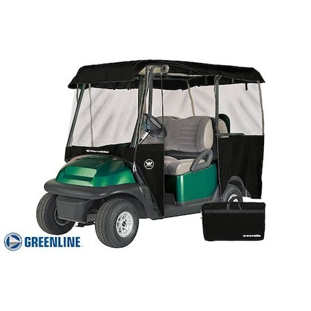 Eevelle Greenline 4 Passenger Drivable Golf Cart Enclosure - Jet Black GLEB04